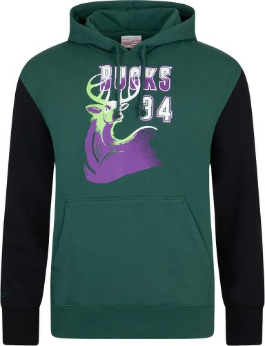 Mitchell & Ness-M&N Fleece Nba Hoody Milwaukee Bucks Ray Allen-0