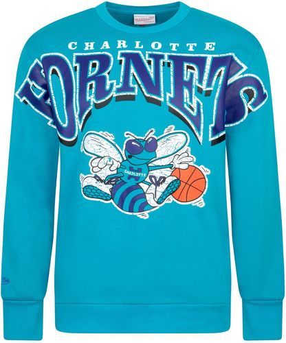 Mitchell & Ness-Mitchell & Ness Fashion Fleece Pullover Charlotte Hornets-0