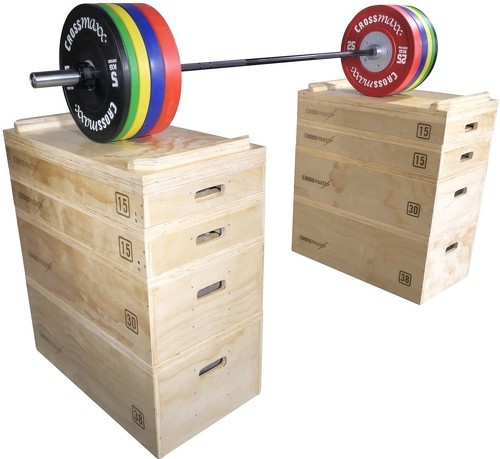 Lifemaxx-Lifemaxx Crossmax Set de blocs en bois Coffret Plyo-0
