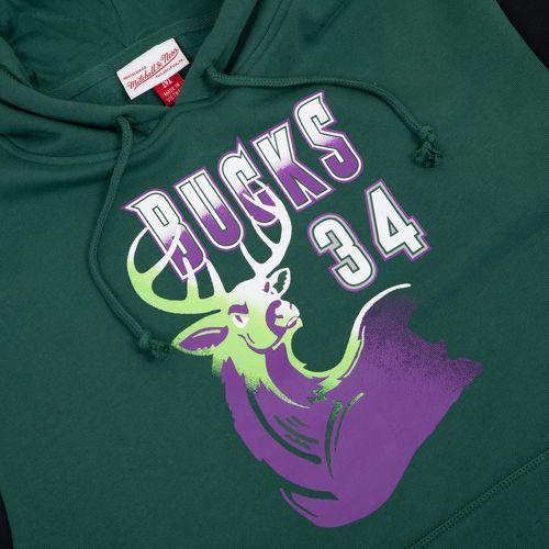 Mitchell & Ness-M&N Fleece Nba Hoody Milwaukee Bucks Ray Allen-2