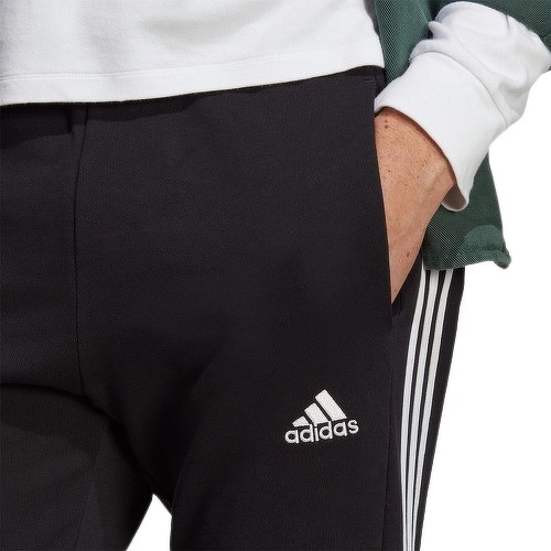 adidas Sportswear-Pantalon fuselé en molleton aux chevilles élastiques et à 3 bandes Essentials -3