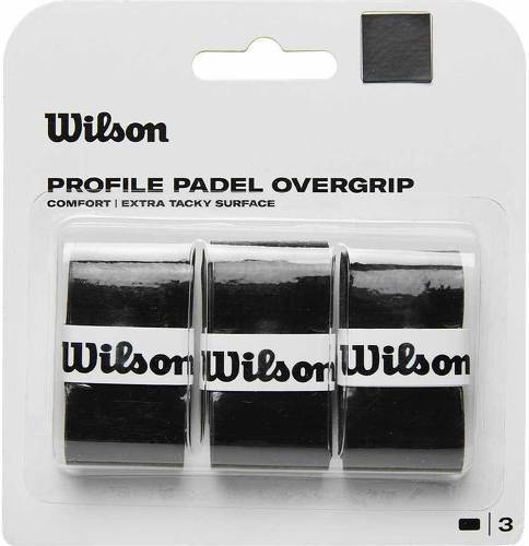 WILSON-Surgrips Wilson Profile Padel Overgrip Noir x 3-image-1