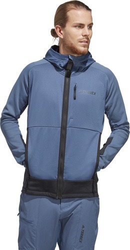 adidas Performance-Veste de randonnée à capuche en molleton Terrex Tech Flooce-1