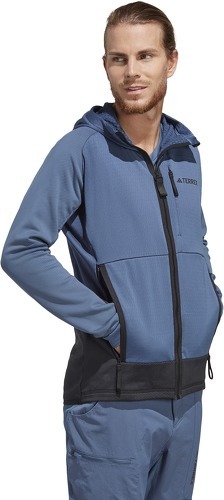 adidas Performance-Veste de randonnée à capuche en molleton Terrex Tech Flooce-3