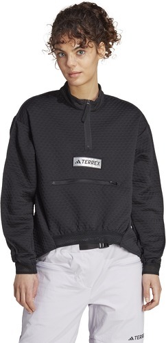 adidas Performance-Veste à demi-zip en molleton Terrex Utilitas-1