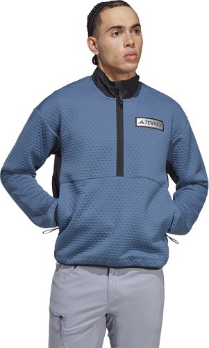 adidas Performance-Veste à demi-zip en molleton Terrex Utilitas-3