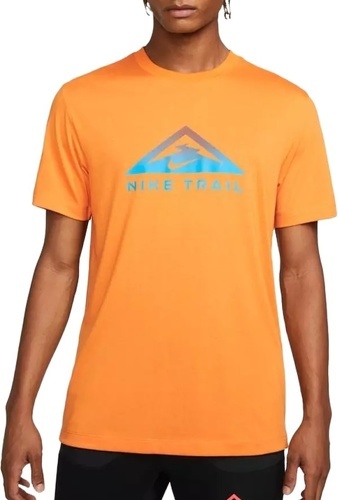 NIKE-Maillot de course Nike Dri-FIT Trail orange/blau-2