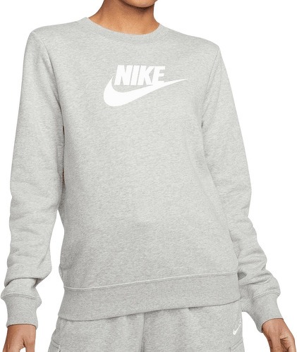 NIKE-Sweat Femme Nike Sportswear Club Fleece gris clair-2