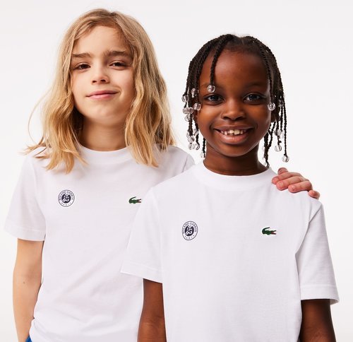 LACOSTE-T-shirt enfant Lacoste pour Roland-Garros - Blanc-1