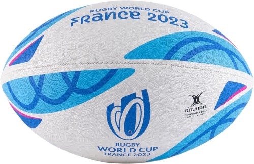Ballon Gilbert Coupe du Monde Rugby France 2023 Replica T.5 Blanc/Bleu