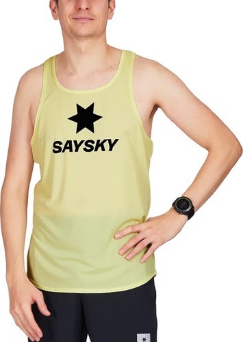 Saysky-Saysky Logo Flow Singlet Yellow-image-1