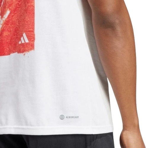 adidas Performance-T-shirt de tennis graphique AEROREADY-4