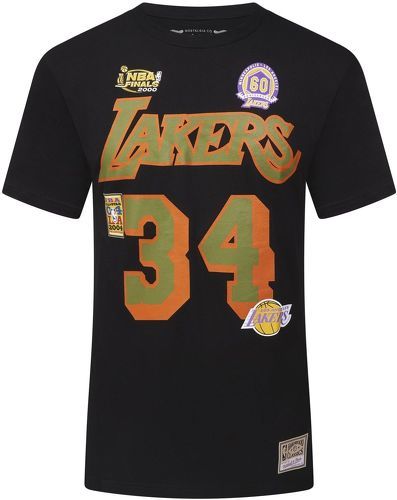 Mitchell & Ness-T-shirt Los Angeles Lakers NBA Script N&N Lakers Shaquille O'neal-image-1