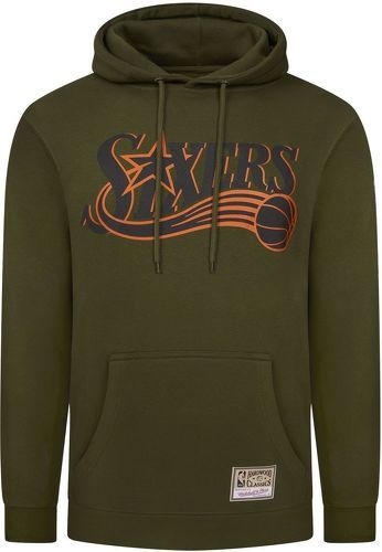 Mitchell & Ness-Mitchell & Ness Fleece Hoody Flight Philadelphia 76Ers-0