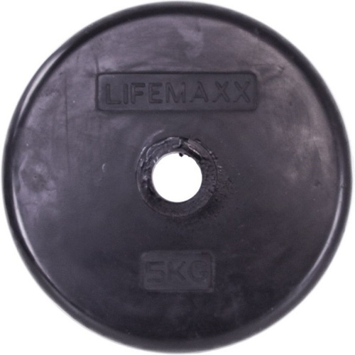 Lifemaxx-Plaque De Poids Lmx84 Caoutchouc 30Mm 5Kg Par Pièce-0