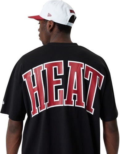 NEW ERA-T-shirt NBA Miami Heat New Era Infill Logo Oversize Noir-4