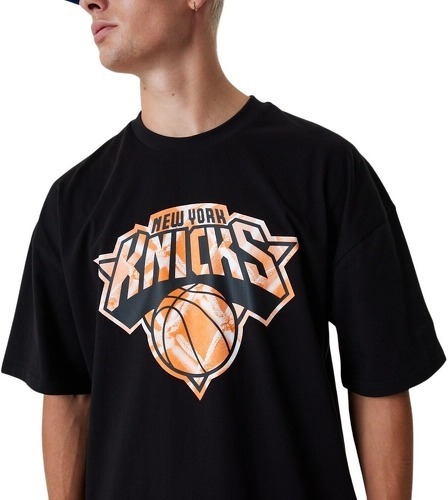 NEW ERA-T-shirt NBA New York Knicks New Era Infill Logo Oversize Noir-3