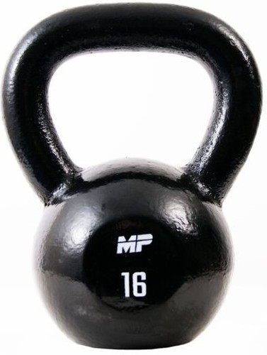 Muscle Power-Muscle Power Gietijzeren Kettlebell - Zwart - 16 kg-image-1