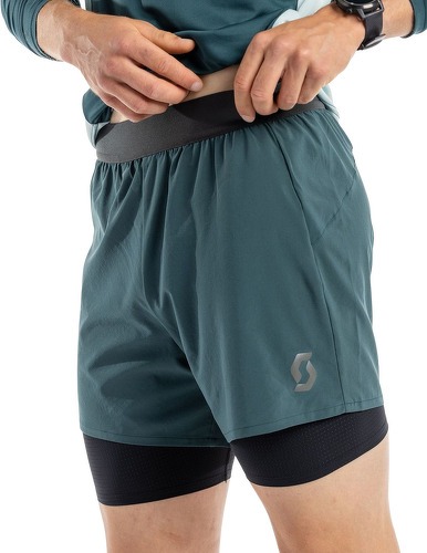 SCOTT -Scott short hybrid endurance aruba green short de running-3