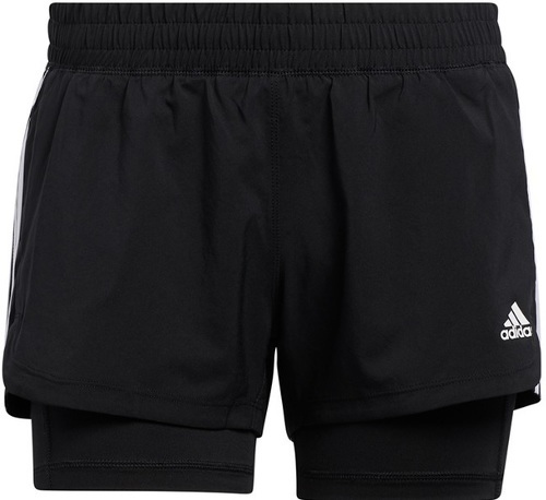 adidas Performance-Short Pacer 3-Stripes Woven Two-in-One-0