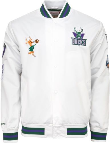 Mitchell & Ness-City Collection Lightweight Satin Veste - Milwaukee Bucks-0