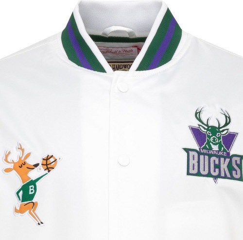 Mitchell & Ness-City Collection Lightweight Satin Veste - Milwaukee Bucks-2