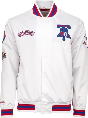 Mitchell & Ness-City Collection Lightweight Satin Veste - Philadelphia 76ers-0