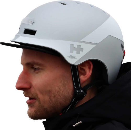 HELMET+-ATLAS BL Casque urbain vélo/trott éclairage arrière intégré L - Gris-2