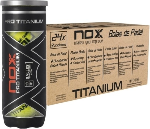 Nox-TIROIR NOX 24 BOITES DE 3 BALLES DE PADEL PRO TITANIUM-1