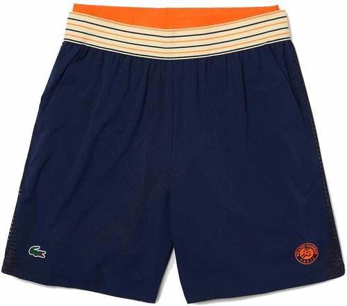 LACOSTE-Short Lacoste Sport Roland Garros Bleu Marine / Orange-image-1