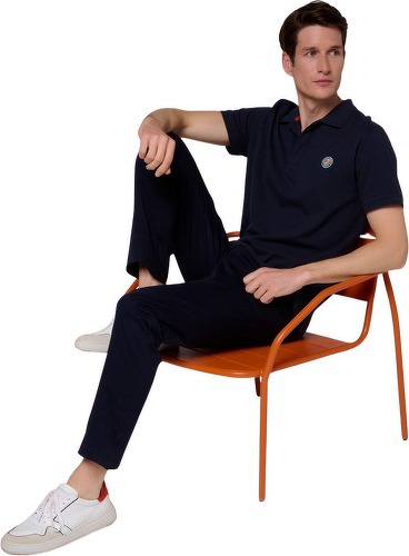 ROLAND-GARROS-Polo Basique Homme - Marine-1
