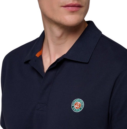 ROLAND-GARROS-Polo Basique Homme - Marine-3