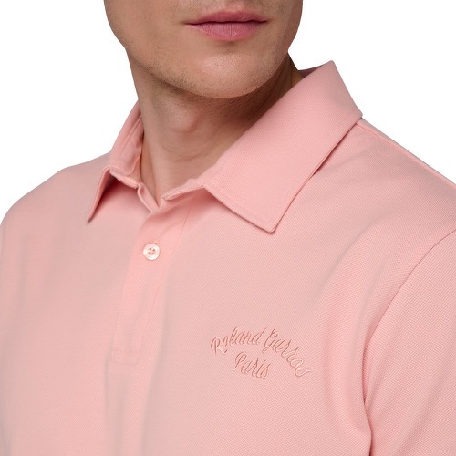 ROLAND-GARROS-Polo Homme Stripes - Rose-4