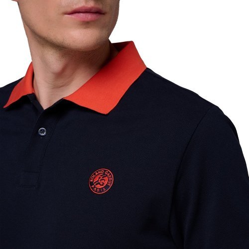 ROLAND-GARROS-Polo Piqué Homme Roland-Garros - Marine-1