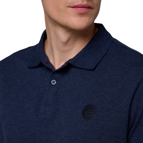 ROLAND-GARROS-Polo Piqué Homme Roland-Garros - Marine chiné-2