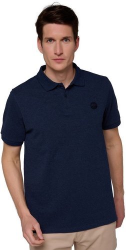 ROLAND-GARROS-Polo Piqué Homme Roland-Garros - Marine chiné-3