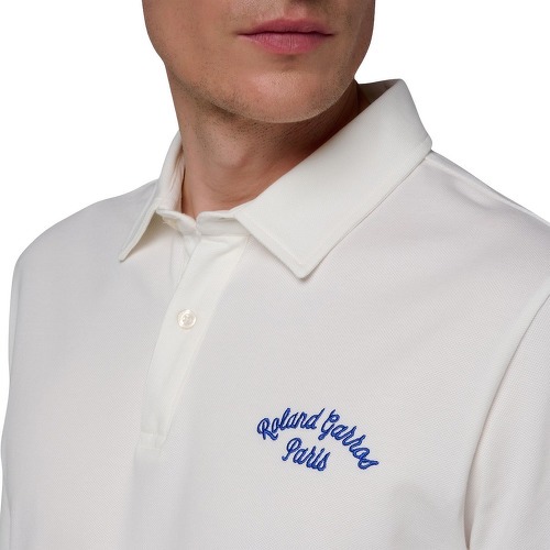 ROLAND-GARROS-Polo Stripes Homme - Ecru-3