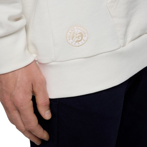 ROLAND-GARROS-Sweat capuche Stripes Homme - Ecru-4