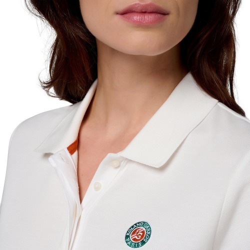 ROLAND-GARROS-Polo Basique Femme - Ecru-1