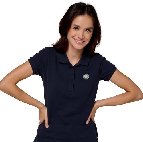 ROLAND-GARROS-Polo Basique Femme - Marine-0