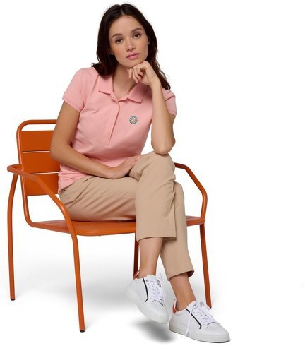 ROLAND-GARROS-Polo Basique Femme - Rose-0