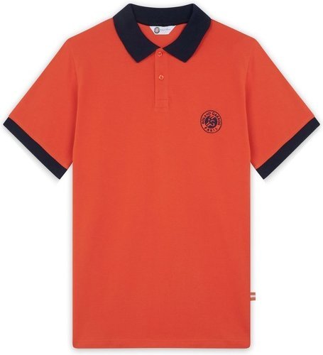 ROLAND-GARROS-Polo Piqué Heritage Garçon - Terre battue-0