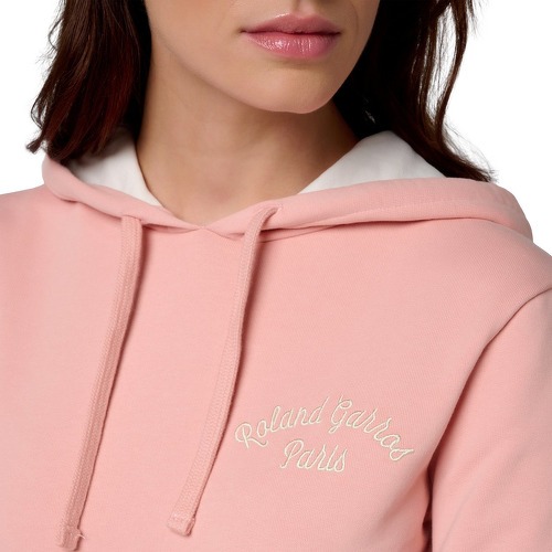 ROLAND-GARROS-Sweat capuche Stripes Femme - Rose-2
