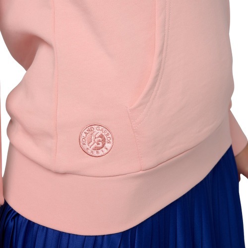 ROLAND-GARROS-Sweat capuche Stripes Femme - Rose-4