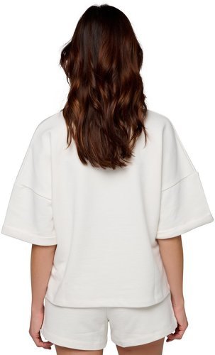 ROLAND-GARROS-Sweat manches courtes Stripes Femme - Ecru-3