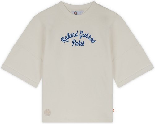 ROLAND-GARROS-Sweat manches courtes Stripes Femme - Ecru-4