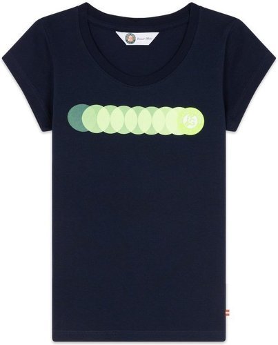 ROLAND-GARROS-T-shirt Balle Jaune Fille Roland Garros - Marine-0