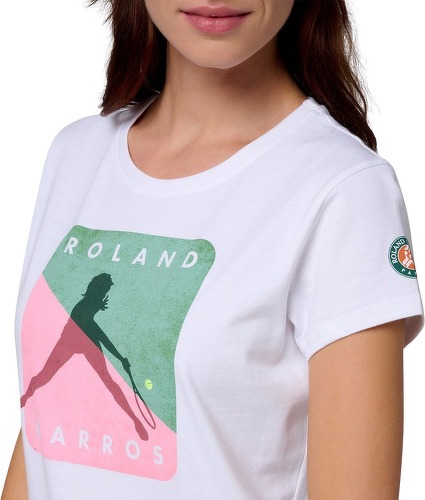 ROLAND-GARROS-T-shirt Joueuse femme Roland-Garros - Blanc-1