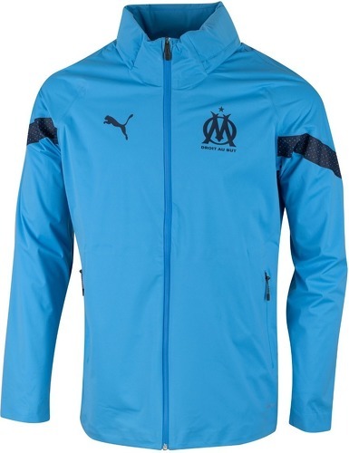 PUMA-Veste imperméable à capuche escamotable OM Bleu-2