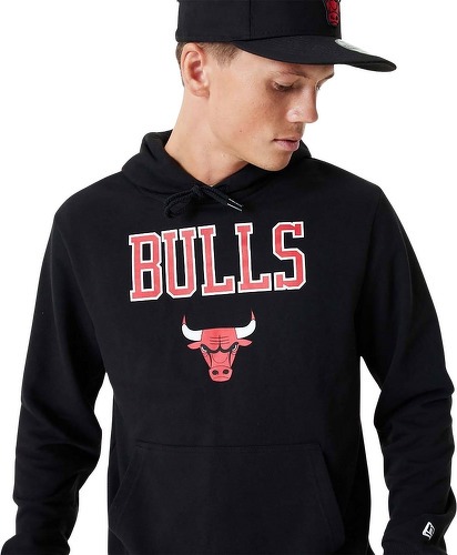 NEW ERA-Sweat à Capuche NBA Chicago Bulls New Era Team logo 2 Noir-image-1